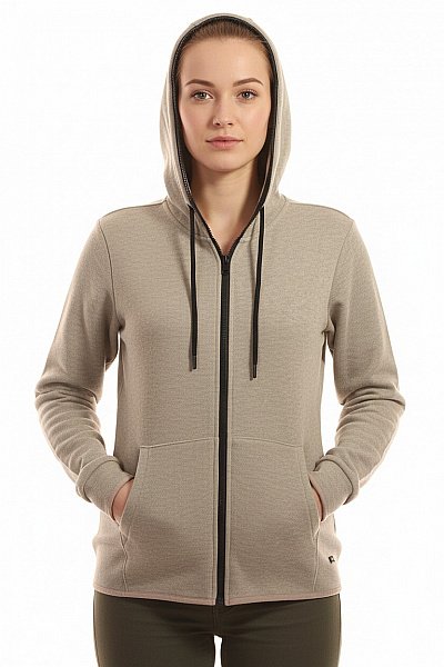 Dámská Mikina Rozepínací Šedá Decathlon