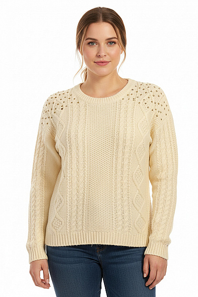 ATMOSPHERE Dámský Svetr Béžový Vel. 40