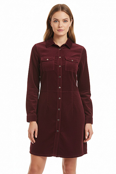 Košilové  Šaty Vínová Dorothy Perkins Vel. 36