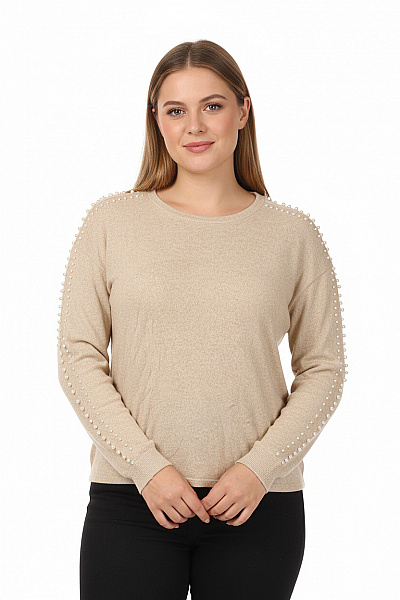 Dámský Pulovr Béžový Vel. L