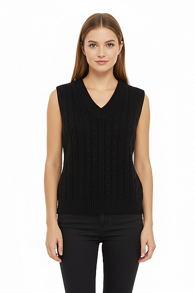 Dámská Vesta Černá Shein Second Hand Vel. S