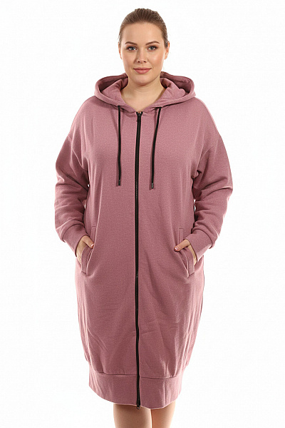  Mikinové Šaty Růžové Vel. M/L