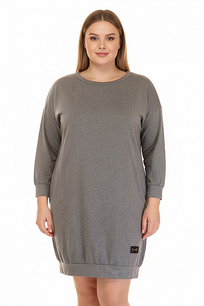  Mikinové Šaty Šedé