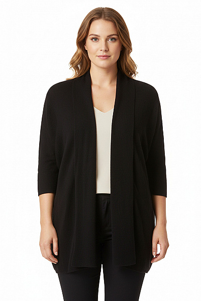 Dámský Cardigan Černý Maxi Blue Vel. 54/56