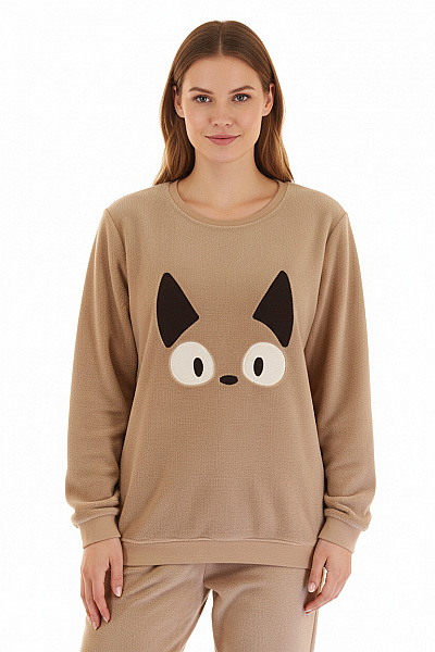 Dámská Mikina Bez Zapínání Béžová TEZENIS