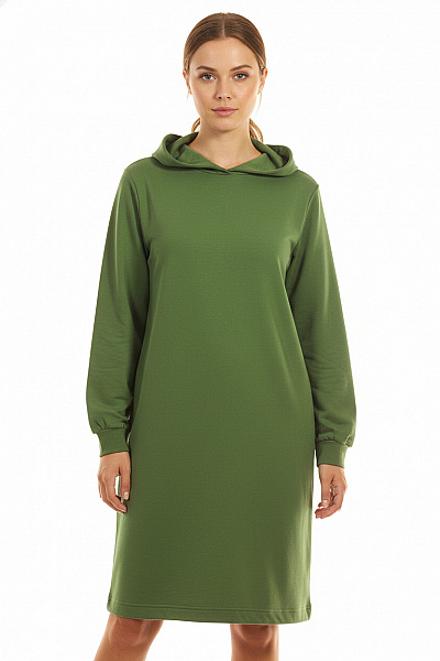  Mikinové Šaty Zelené