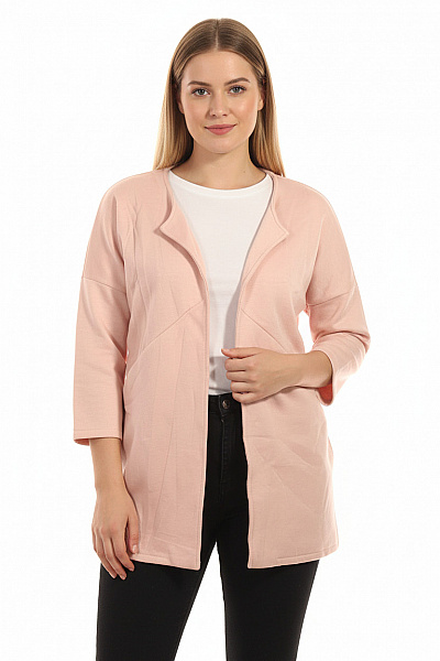 Teplé Dámské Sako Růžové