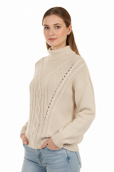 Dámský Pulovr Béžový Vel. XS