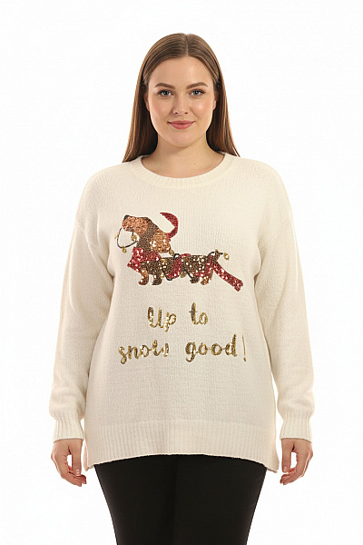 F&F Dámský Svetr Bílý Vel. 42