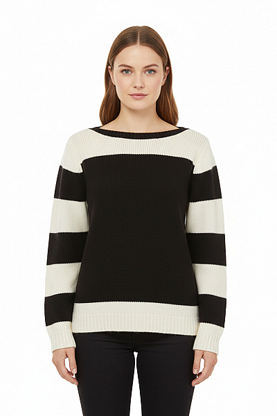 Dámský Pulovr Černobílý BONPRIX Vel. 36/38