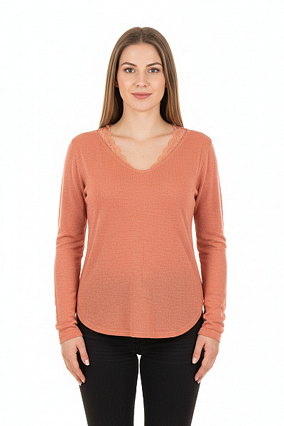 VILA Dámský Svetr Růžový Vel. L