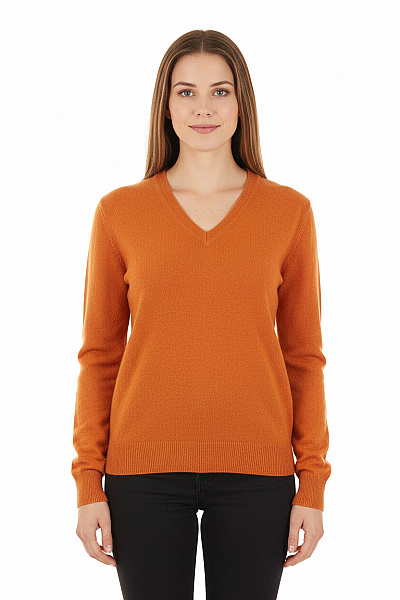 Dámský Pulovr Vlněný Oranžový
