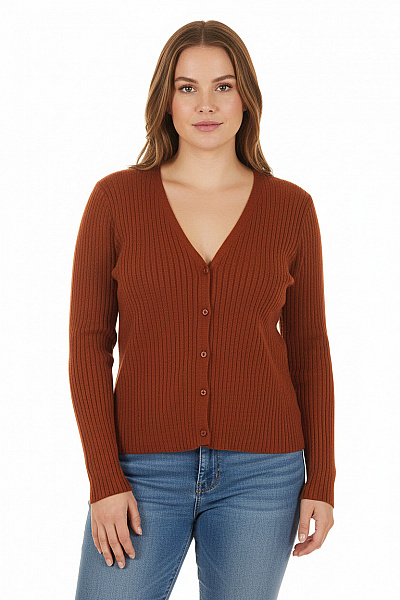 Dámský Cardigan Hnědý A.NEW DAY Vel. XL