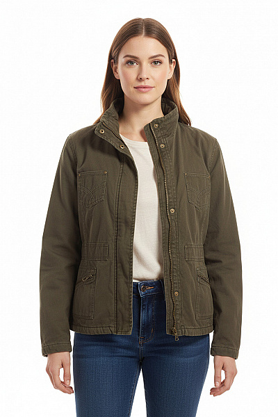 Dámská Přechodné Bundy Hnědá Second Hand Vel. 44