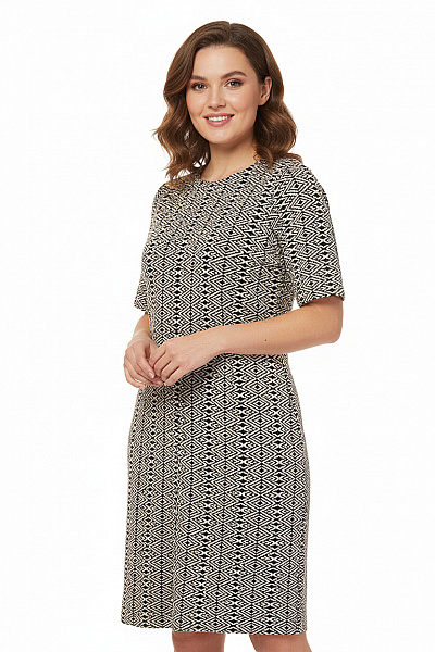  Šaty Pletené Černobílé F&F Vel. 50