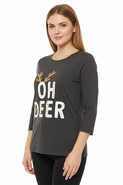 Dámské Tričko Šedé Second Hand Vel. XL