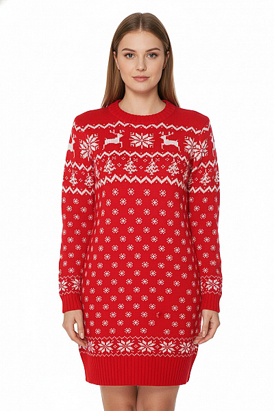  Šaty Pletené Červené