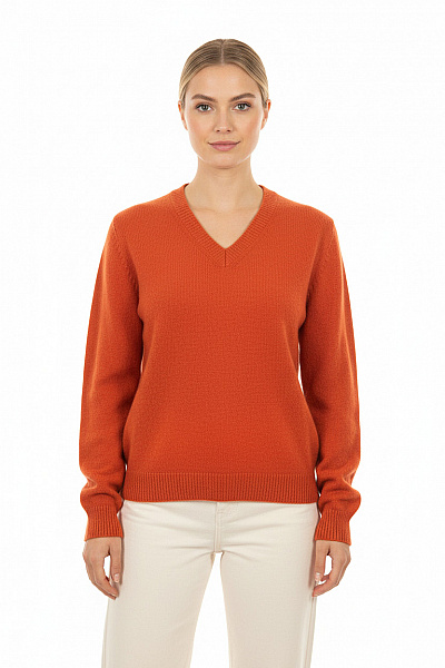 Dámský Pulovr Vlněný Červený Vel. M