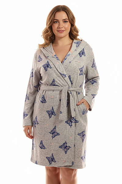 Dámské župan Šedý Second Hand Vel. XXL