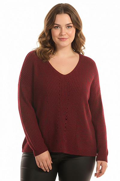Dámský Svetr Vínový Vel. 44