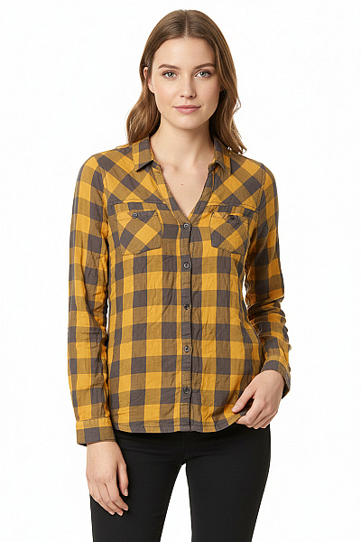 Dámská Košile Žlutá FISHBONE Second Hand Vel. M