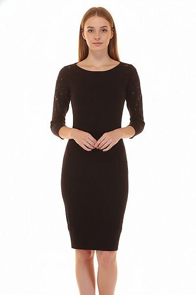  Šaty Pletené Černé Vel. XS