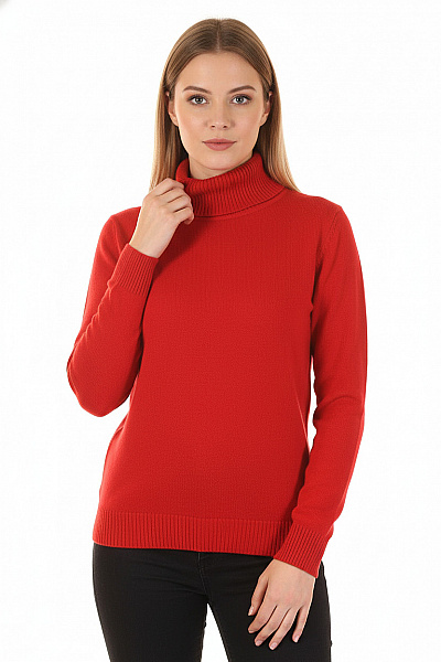 Dámský Svetr Červený Second Hand Vel. 38