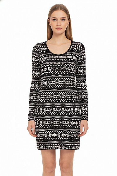Terranova  Šaty Pletené Černobílé Vel. XS/S