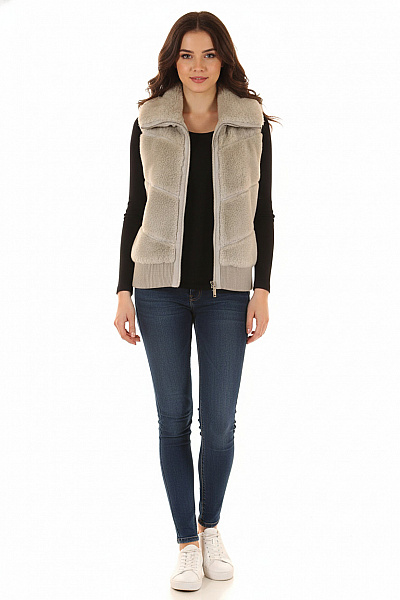 Kratká Dámská Vesta Šedá KENVELO Vel. S