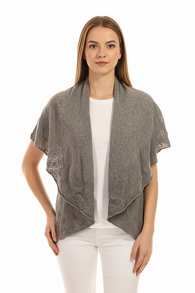 BENETTON Dámská Vesta Vlněná Šedá Vel. OS