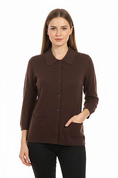 Dámský Svetr Meriný Hnědý