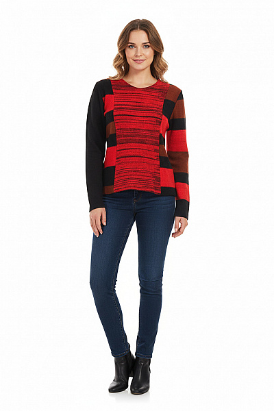 Dámský Pulovr Červený Vel. 38/40