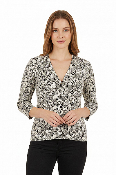 Dámský Svetr Černobílý Vel. L