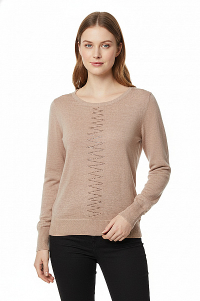 Pletená Halenka Kašmírová Béžová