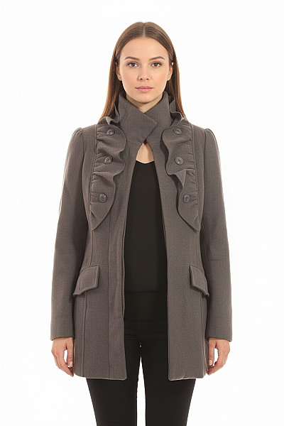 RAINBOW Dámský Kabát Šedý