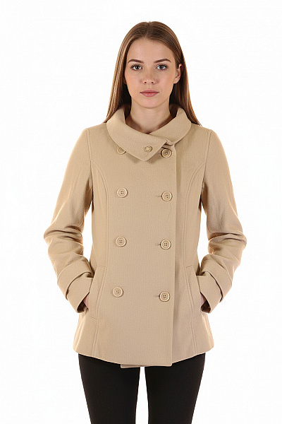 Dámský Kabát Béžový Vel. 32