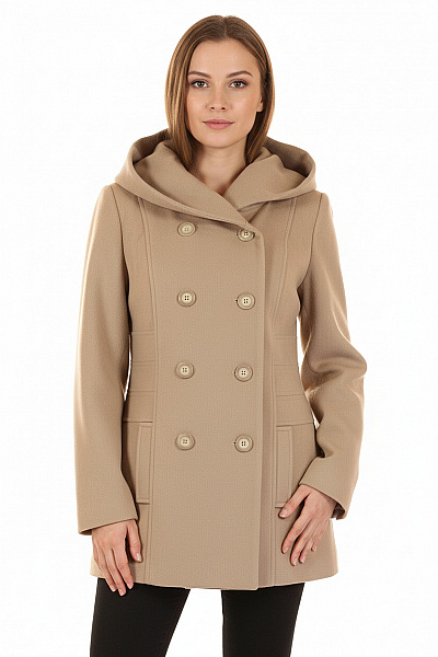 Krátký Dámský Kabát Béžový Vel. 40