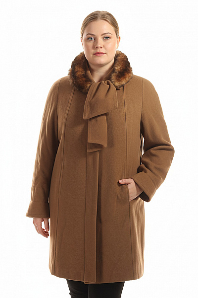 Krátký Dámský Kabátek Vlněný Hnědý Second Hand Vel. 48