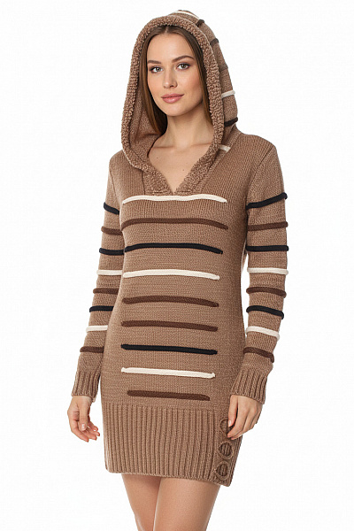 Dámský Svetr Vlněný Hnědý