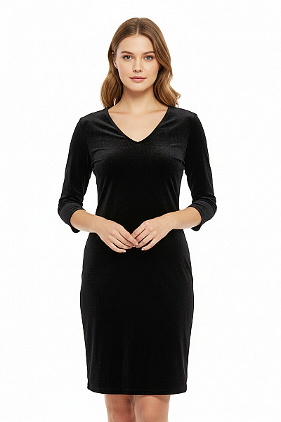 Tričkové  Šaty Černé Second Hand Vel. 42