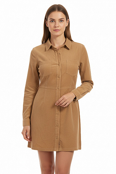 Primark Košilové  Šaty Hnědé Vel.  38