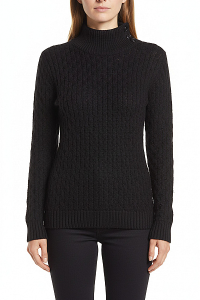 Dámský Pulovr Meriný Černý Vel. 48