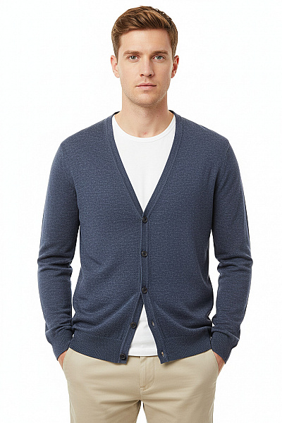 Pánský Cardigan Modrý Vel. S