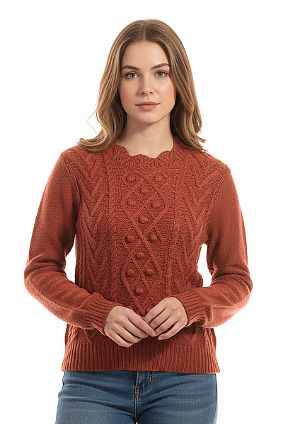 LINDEX Dámský Pulovr Hnědý Vel. M