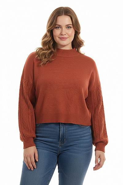 Dámský Pulovr Hnědý