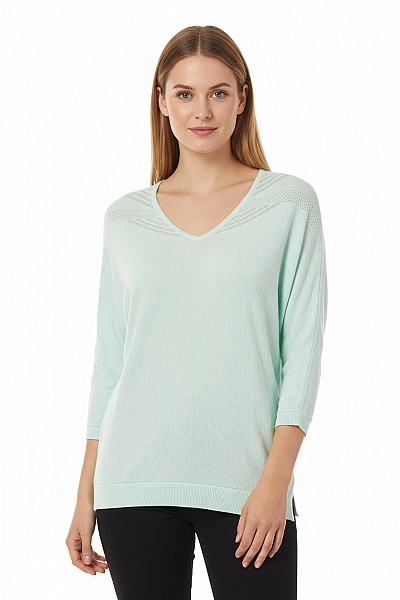 CAMAIEU  Halenka Pletená Zelená Vel. S