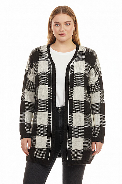 Dámský Cardigan Černobílý Vel. 40