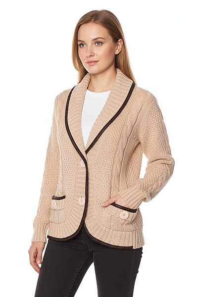 Dámský Svetr Kašmírový Béžový