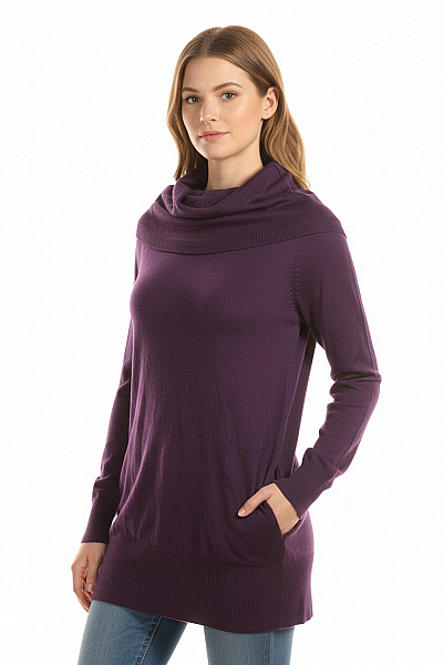 FUSIONS Dámský Svetr Fialový Vel. L