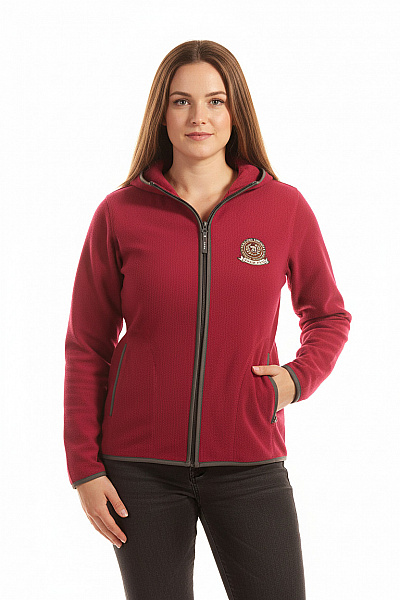YESSICA Dámská Mikina Rozepínací Vínová Vel. L